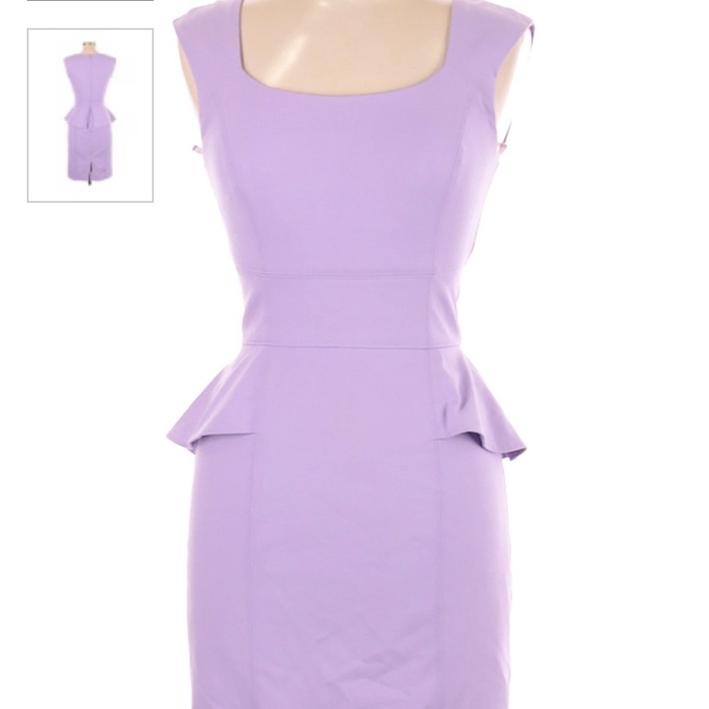 White House Black Market Lavender peplum dress